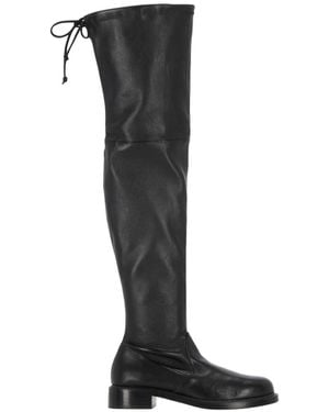 Stuart Weitzman Round-Toe Knee-High Boots - Black