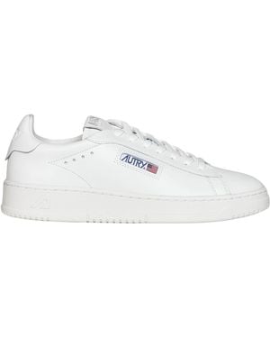 Autry Dallas Logo-Patch Leather Sneakers - White