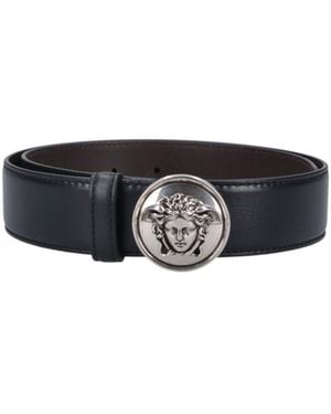 Versace Medusa Buckle Belt - White