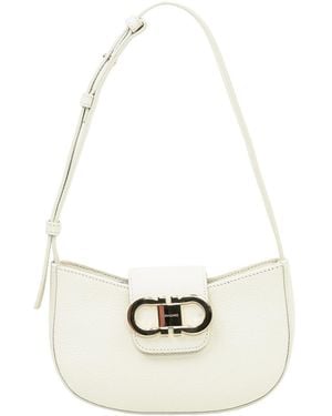 Ferragamo Ferragamo Double Gancini Mini Bag - White