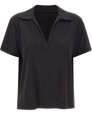 Kaos V-Neck Oversized Top - Black