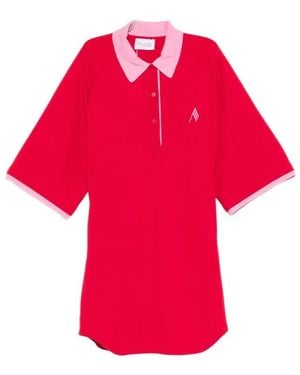 The Attico The Il Primo Bagno Polo Mini Dress - Red