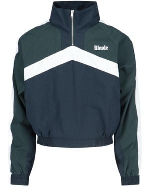 Rhude Chevron Windbreaker Jacket - Blue