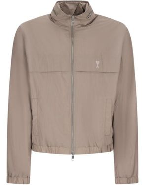 Ami Paris Ami Ami De Coeur Pocket Windbreaker - Brown