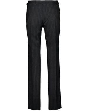 Tom Ford Pinstripe Tailored Trousers - Black