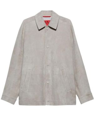 MAX&Co. Suede Shirt Jacket - Gray