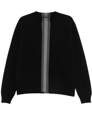 Gucci Stripe-Detail Crew-Neck Jumper - Black