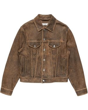 Acne Studios Vintage Leather Jacket - Brown