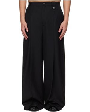 Egonlab Wide-Leg Casual Pants - Black