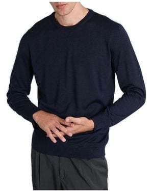 Barena Ato Crewneck Jumper - Blue
