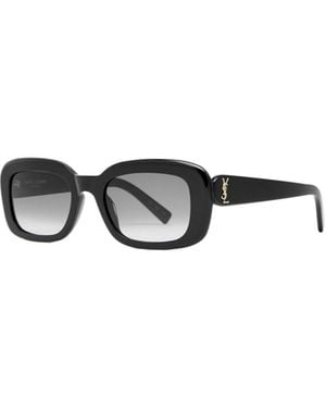 Saint Laurent Rectangle-Frame Sunglasses - White