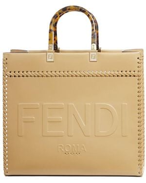 Fendi Sunshine Medium Tote Bag - Natural