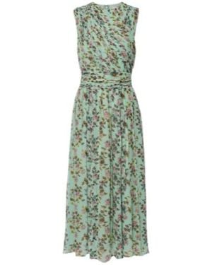 Ulla Johnson Celestina Floral Draped Silk Midi Dress - Green