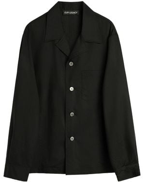 Our Legacy Private Open-Weave Shirt - Black