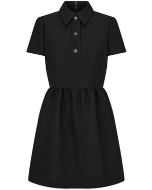 Dior Fitted Dress With 'Cd' Buttons - Black