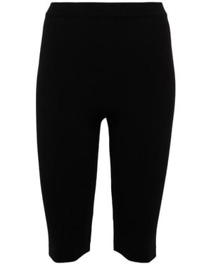 Magda Butrym High-Rise Jersey Biker Shorts - Black