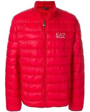 EA7 Padded Logo Jacket - Red