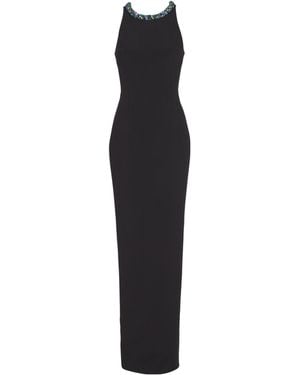 Balmain Embellished Halterneck Gown - Black