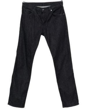 Emporio Armani Logo-Plaque Jeans - Black