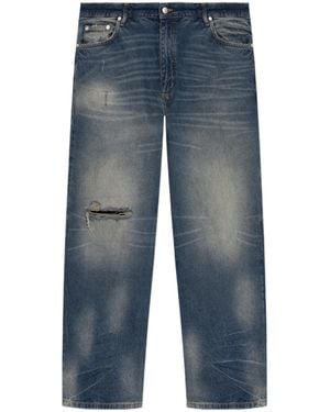 MISBHV Logo Plaque Distressed Jeans - Blue