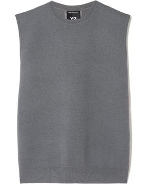 adidas Originals Round-Neck Knitted Vest - Grey