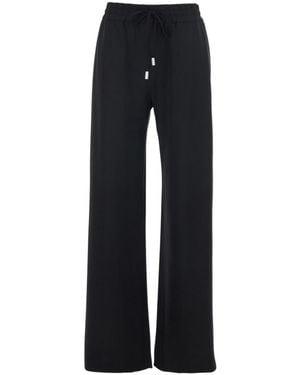 Pt Pantaloni Pt Torino Rita Jersey Wide-Leg Trousers - Black