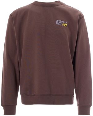 New Balance Long-Sleeved Sweatshirt - Brown