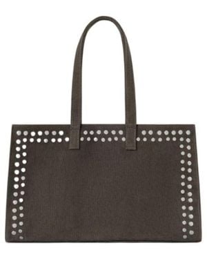 GIMAGUAS Midi Cotton Shopper Bag - Black