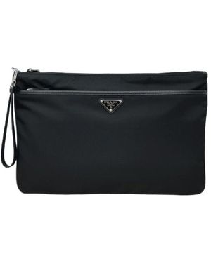 Prada Zipper Clutch - Black