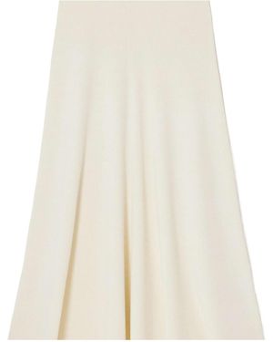 Proenza Schouler Striped Knitted Midi Skirt - White