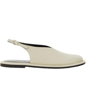 Studio Nicholson Minimalist Slingback Flats - White