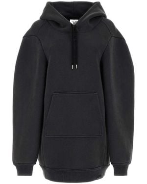 Courreges Logo-Embroidered Hooded Dress - Blue