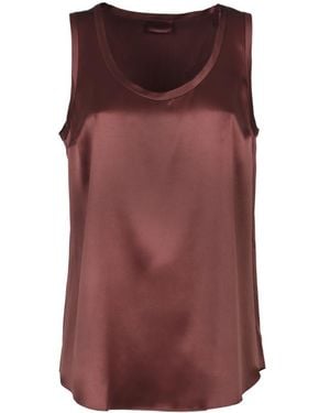 Brunello Cucinelli Sleeveless Silk Top - Purple