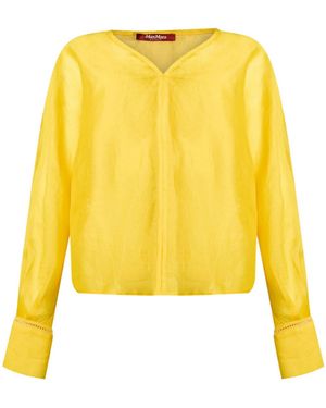 Max Mara Solid-Colored Knit Top - Yellow