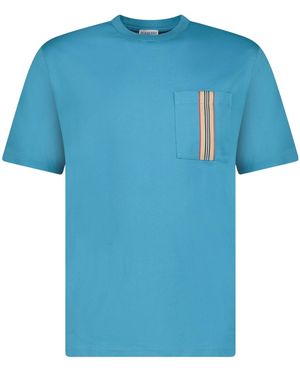Burberry Stripe Pocket T-Shirt - Blue