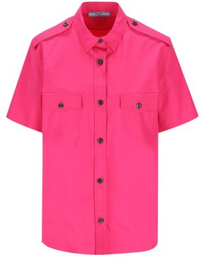 Prada Short-Sleeved Buttoned Shirt - Pink