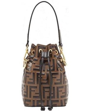 Fendi Mon Tresor Mini Bucket Bag - Brown