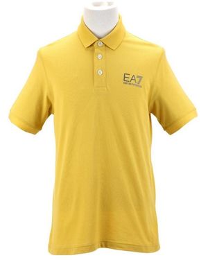 EA7 Logo Lapel Polo Shirt - Yellow