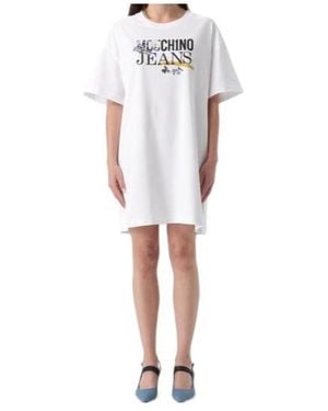 Moschino Short Sleeve Dress - White