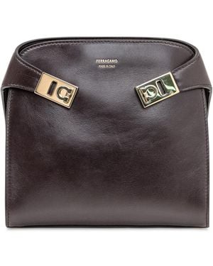 Ferragamo Ferragamo Hug Logo Printed Belt Bag - Black