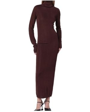 Entire studios Turtleneck Dress - Red