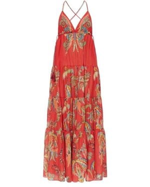 Etro Tiered Printed Maxi Dress