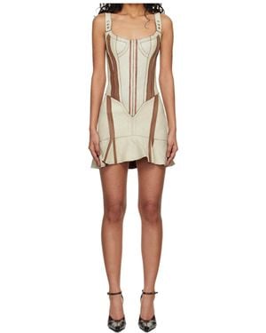 KNWLS Scallop Panelled Mini Dress - White