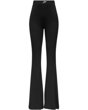Area Star-Stud High-Waist Flared Pants - Black