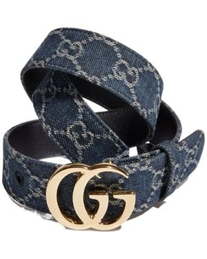Gucci Gg Marmont Belt - Blue