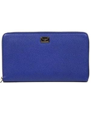 Dolce & Gabbana Logo Details Wallet - Blue