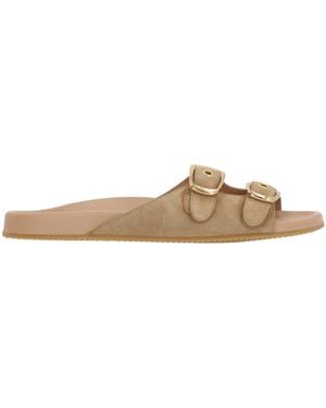 Chloé Chloé Double-Strap Slides - Brown