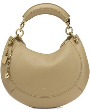Chloé Chloé Marcie Small Hobo Shoulder Bag - White