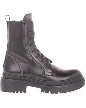 Brunello Cucinelli Beaded Corded Short Boots - Gray