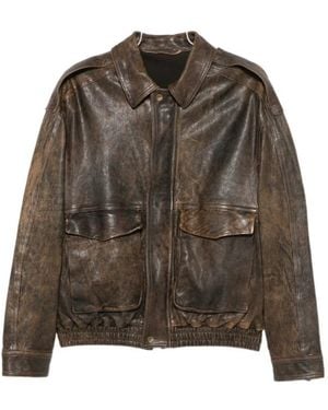 Salvatore Santoro Distressed-Effect Jacket - Brown